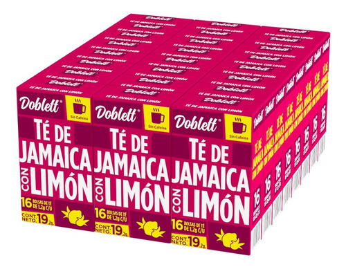 24 Pack Té Doblett Jamaica Con Limón - 384 Bolsas