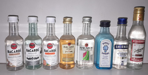 Mini Botellas De Coleccion Whisky Vodka Absolut Bacardi