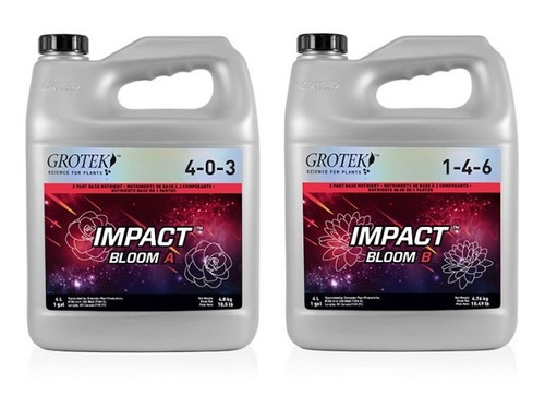 Impact Bloom A+b 4lt Grotek (fertilizante Floración Mineral)