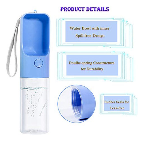 Botella De Agua Para Perros Sofunii Para Caminar, Portátil T