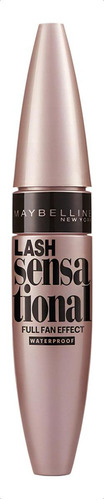 Máscara De Pestañas Lash Sentational Waterproof Maybelline Color Negro