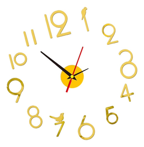 2 Reloj De Pared Diy Silencioso Con Números Pegatina Reloj