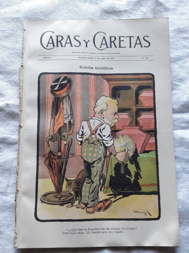 Caras Y Caretas Nº 134 Año 1901 Banquete Bomberos De La Boca