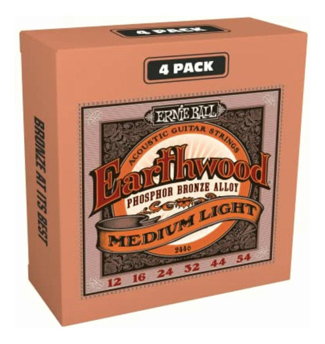 Ernie Ball Earthwood Medium Light Cuerdas Para Guitarra