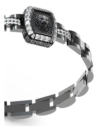 Pulsera Lion King Acero Inoxidable Guess Hombre Color Plateado Diámetro 10 Cm Largo 19 Cm