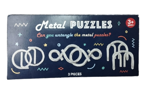 Rompecabezas Puzzle De Metal (set De 3 Piezas)