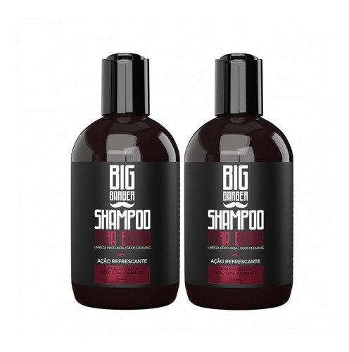 Shampoo Para Barba Big Barber 250ml Fardo Com 2 Unidades