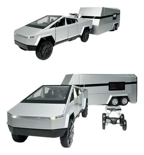 Modelo De Juguete Metal Tesla Cybertruck Rv Carros Coleccion