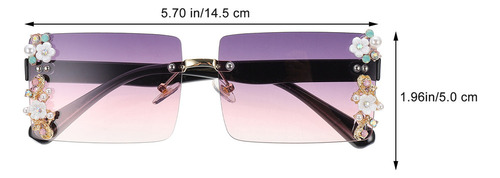 Gafas De Sol Decoración De Diamantes De Imitación De Cristal