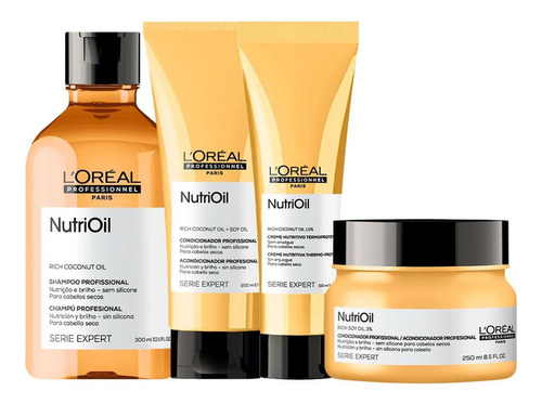  Kit Completo Loreal Nutrioil Home Care 4 Produtos