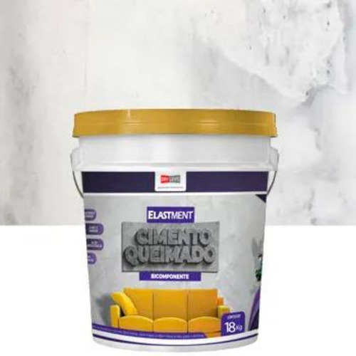 Cimento Queimado Pronto Cor Branco Elastment 18kg