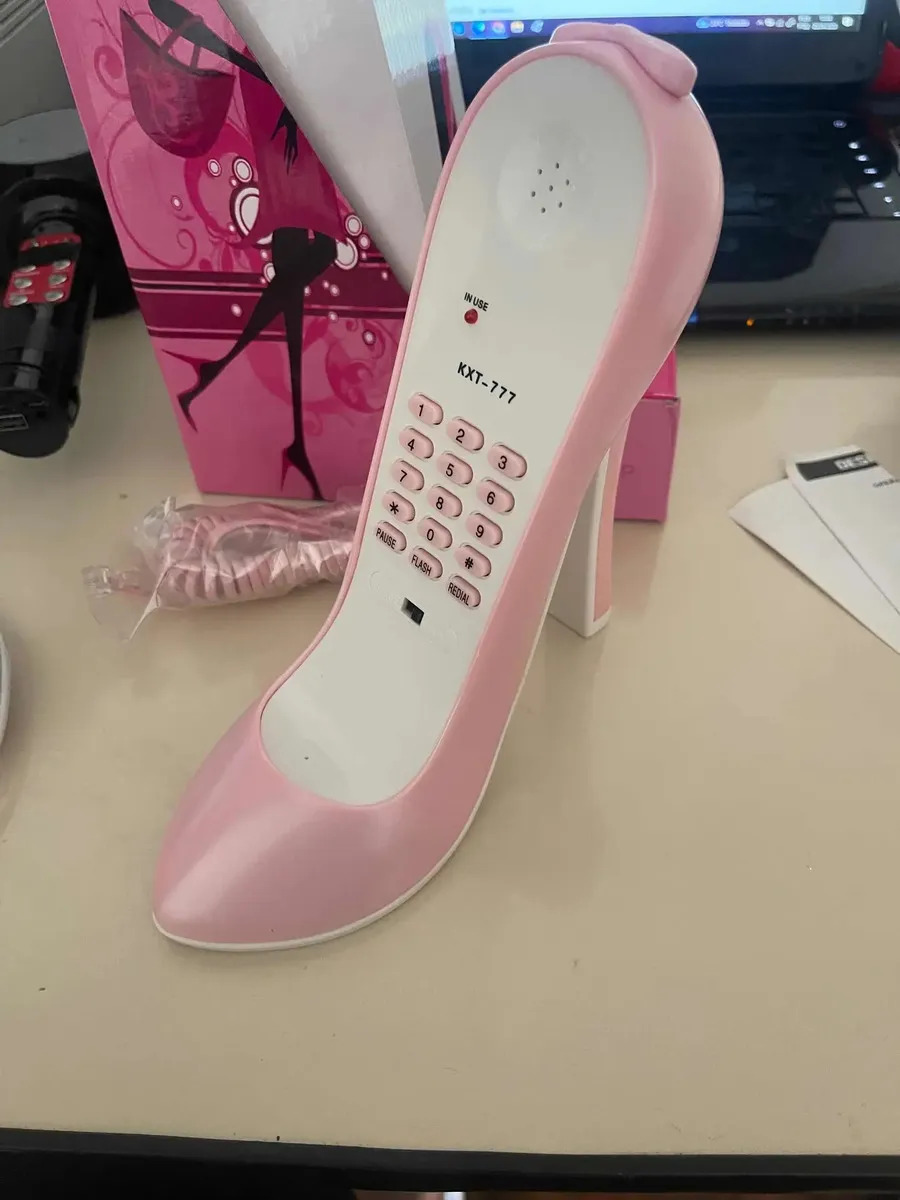 Telefone Modelo Sapato Cor Rosa