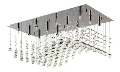 Plafon Colgante Cairel Deco Media Onda Con 12 Luces Led Incluidas