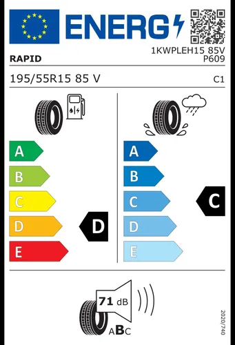 Kit X2 Neumáticos Rapid P609 195/55 R15 85v 2 Neumáticos