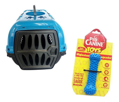 Imagem 1 de 6 de Caixa De Transporte Nº01 Para Gato E Cachorro + Brinquedo
