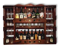 Comprar Botellero Bar En Madera . Caoba