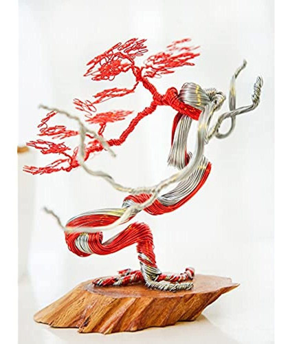 Escultura De Árbol De Alambre De Cobre Mini Bonsai, Escultur