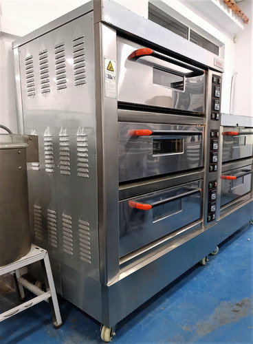 Horno Eléctrico Pizzero De 3 Cámaras Y 6 Bandejas Xyf3ka