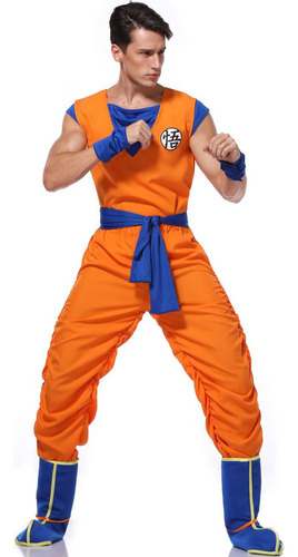 Disfraz De Cosplay De Son Goku De Orange Suits Para Adulto
