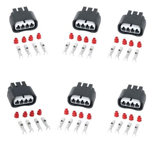 6pcs 4 Pin Conector Automático Bobina De Encendido Socket De