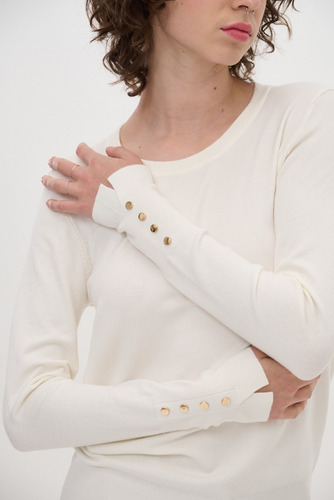 Sweater Lily Clasico Hilo Cuello Redondo Mujer Sweet