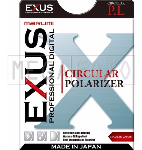 Imagen 9 de 10 de Filtro Polarizador Circular Exus Marumi 67mm Antiestatico