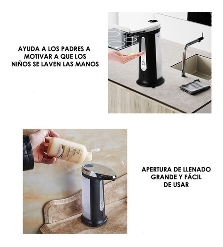 Imagen 3 de 5 de Dispensador Automático De 400 Ml Para Gel O Jabón