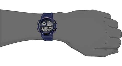 Reloj Casio Hombre Ae-1400w 10 Años De Batería Hora Mundial