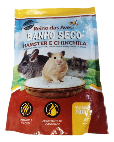 Banho Seco Para Hamster & Chinchila 700g - Reino Das Aves