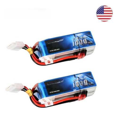 Dos 1800mah 4s 14.8v 25-50 C Lipo Batería Para Helicóptero A