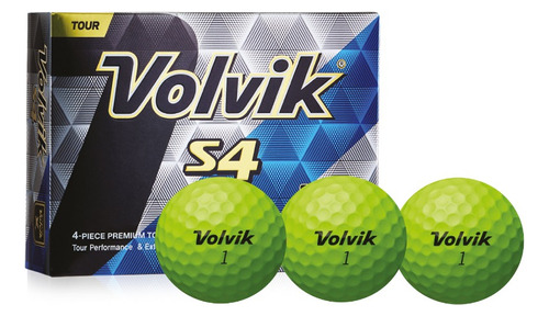 Pelota De Golf Volvik S4 Verde Una Docena