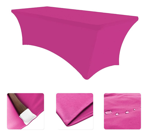 Mantel Rectangular De Elastano Tamaño: 2pizas De 6 Pies