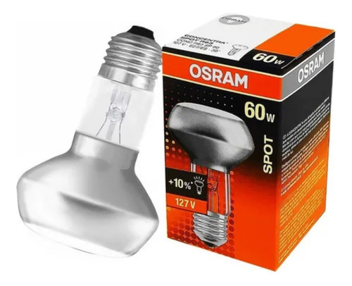Lâmpada Incandescente Mini Spot R63 60w 220v E27 - Osram Branco-quente