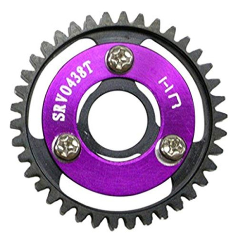 Hot Racing Srvo438 Steel Spur Gear (38t 1.0 Mod)(púrpura) - 