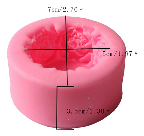 4 Molde De Silicona Floral Para Hacer Velas Y 4 Piezas