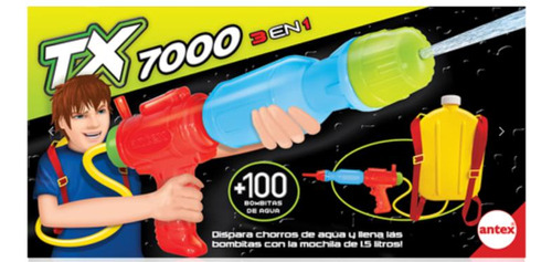 Pistola De Agua 3 En 1 Tx7000 Mochila 1.5k Antex