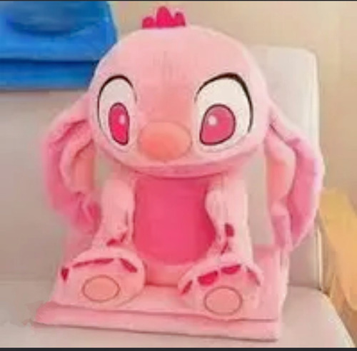 Peluche Muñeco Stich 48cm De Alto C/ Manta. Rosa