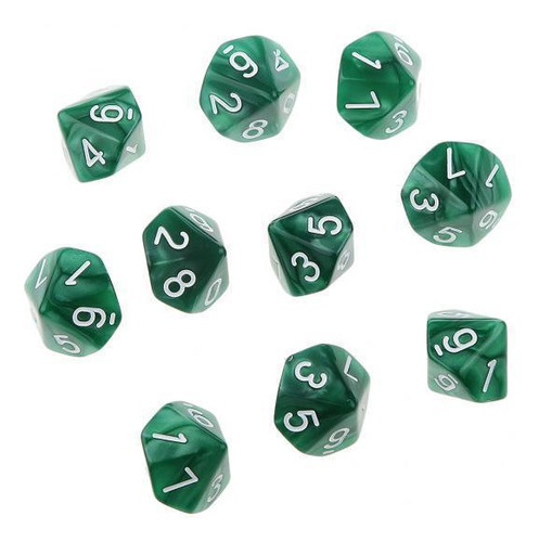 4x10 Uds Dados Caras D10 Jugando D&d Rpg Juegos De