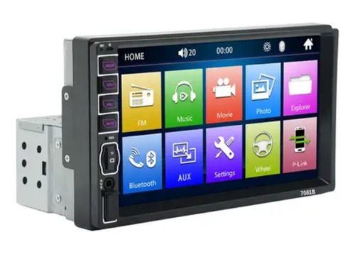 Reproductor De Pantalla 7 Pulgadas 1 Din Fm Bluetooth Mp5 