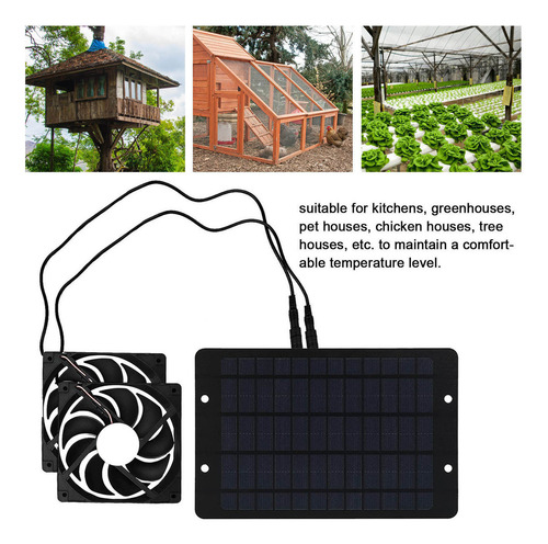Z Kit De Exaustor Movido A Energia Solar Para Galinheiros,