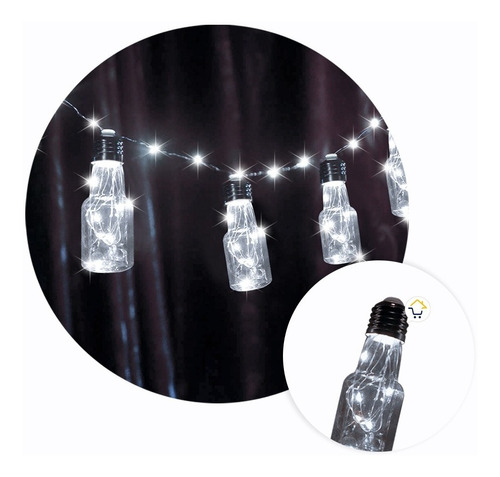 Guirnalda Botellas X10 Luces Micro Led 3.3m Navidad 1647