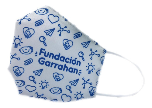 Imagen 1 de 5 de Tapabocas De Tela Reutilizable Blanco - Fundación Garrahan E