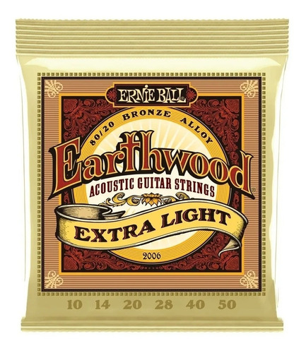 Encordado Ernie Ball Acustica 010 Earthwood 2006