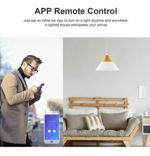 Interruptor Táctil 2 Botones Rf433 Wifi P/google Home Y Alex