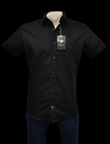 Camisa Giorgio Berlucchi Mc 2025 Lisa Negro Tallas Extras