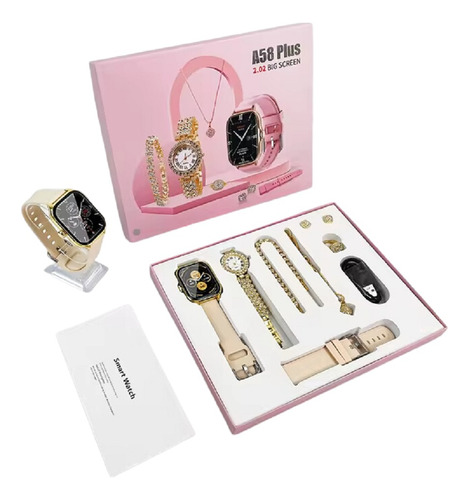 Set Smartwatch A58 Plus + Joyas 