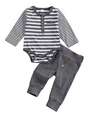 2 Unids - Set Traje De Bebé Recién Nacido Para Niños Mono De