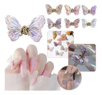 Comprar X3 Strass Mariposa 3d Deco Uñas Esculpidas Grande Colores
