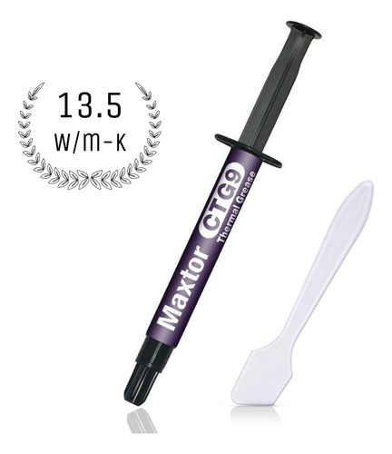 Pasta Térmica Maxtor Ctg9 De 4 Gr. Conductividad 13.5 W/m.k Grey 4g Box