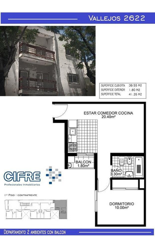 Ph A Estrenar De 2 Ambientes En Planta Baja Lateral Con Patio.